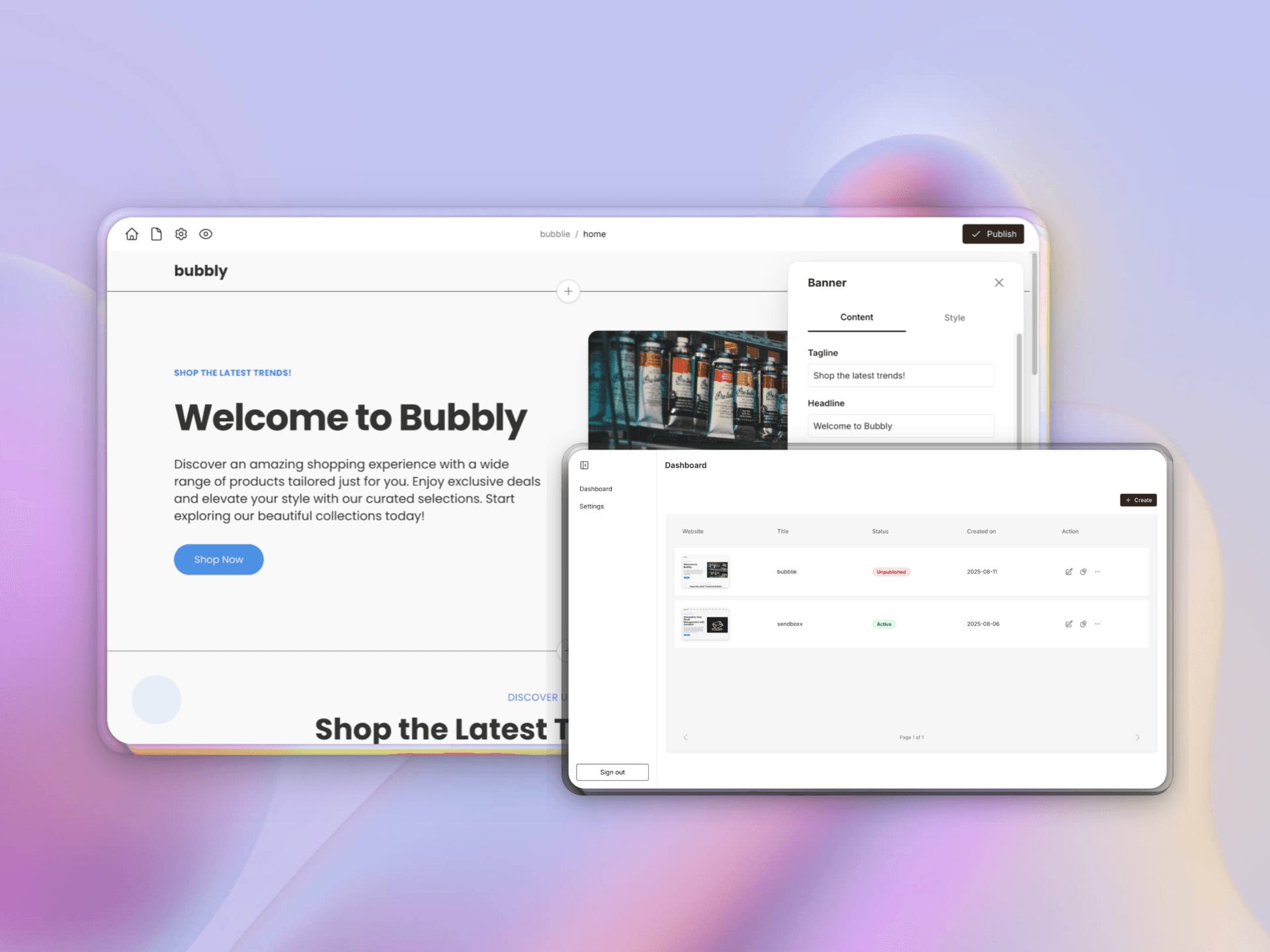 SaaSify dashboard